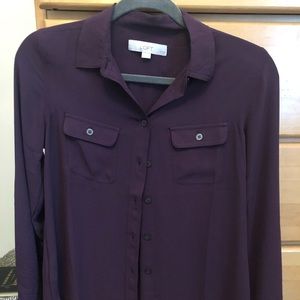 LOFT utility blouse - pxs - purple